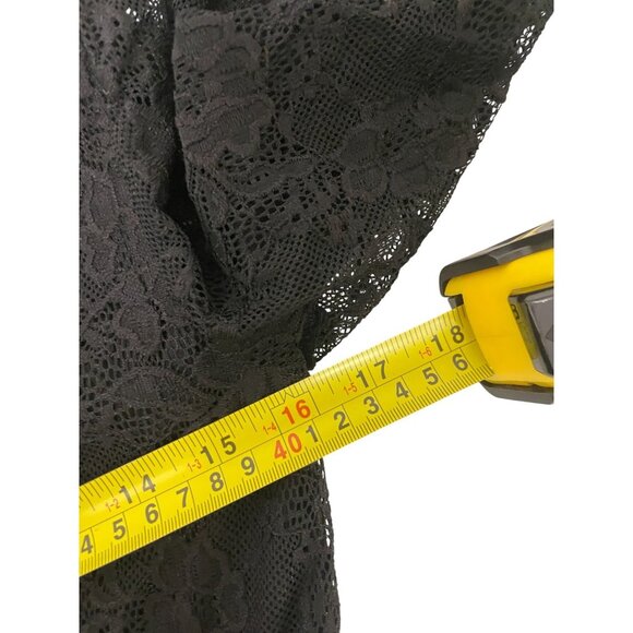 Zara Womens Lace Combination Jumpsuit Romper M Medium Black Tie 4813/842 NWT - Picture 14 of 15